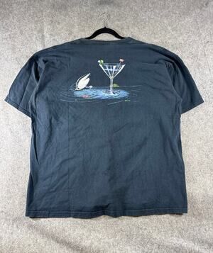 Card Shark Scottsdale Martini Shirt Mens 2XL Vintage Graphic Tee Streetwear Y2K